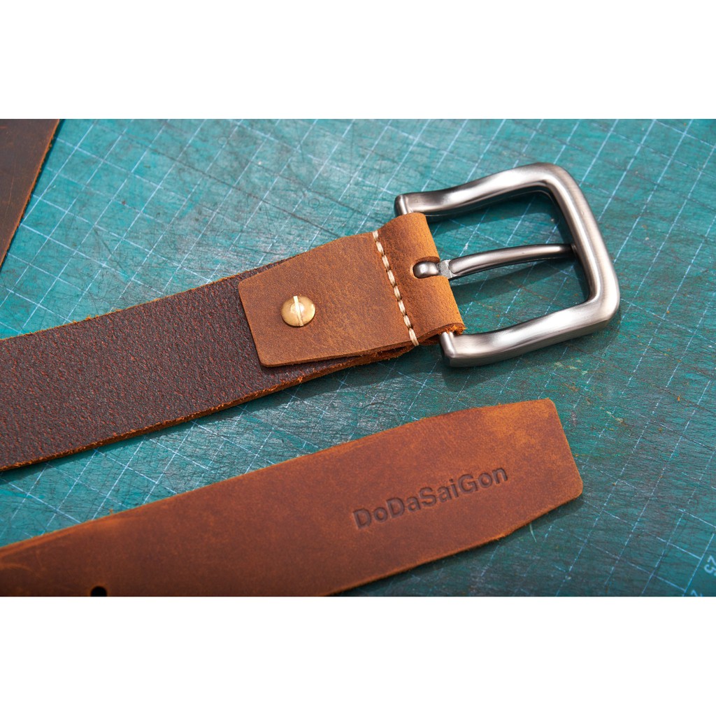 Thăt lưng nam da bò SÁP cao cấp, da thật 100% TL35