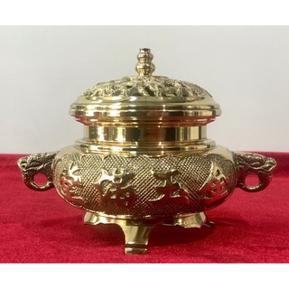 Xông trầm bằng đồng nhỏ vĩnh tiến cao 11cm