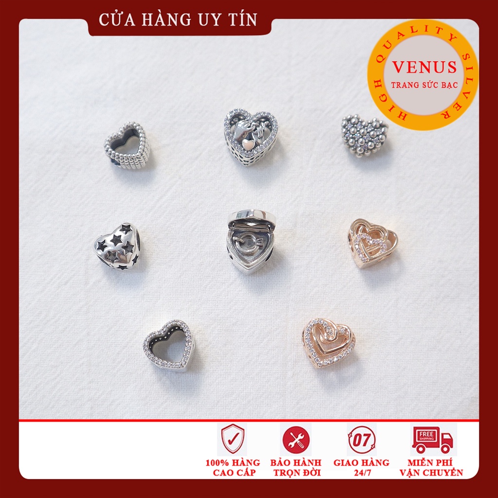 Charm bạc 925- Tim nhẫn cầu hôn- Msp260