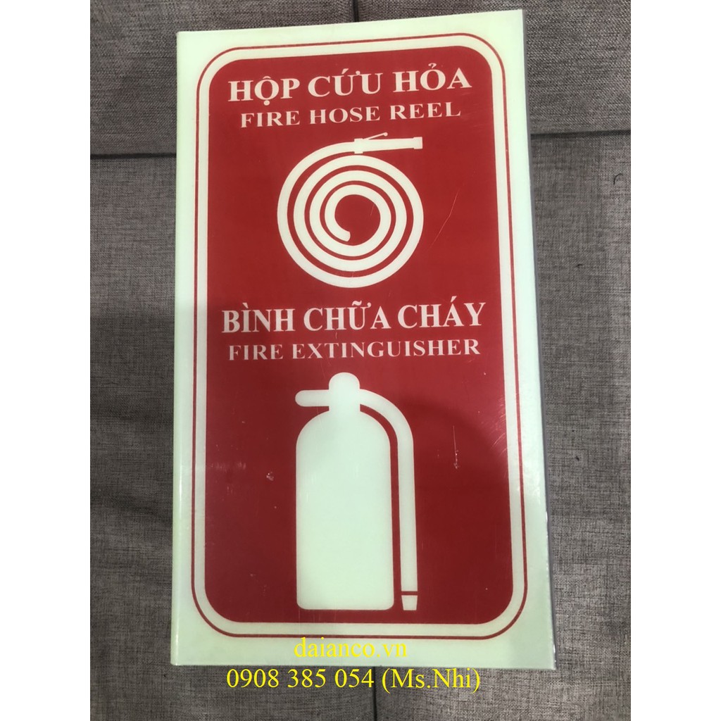 Biển Dạ Quang cảnh báo Phòng Cháy Chữa Cháy (2 nội dung)- Hình Thật