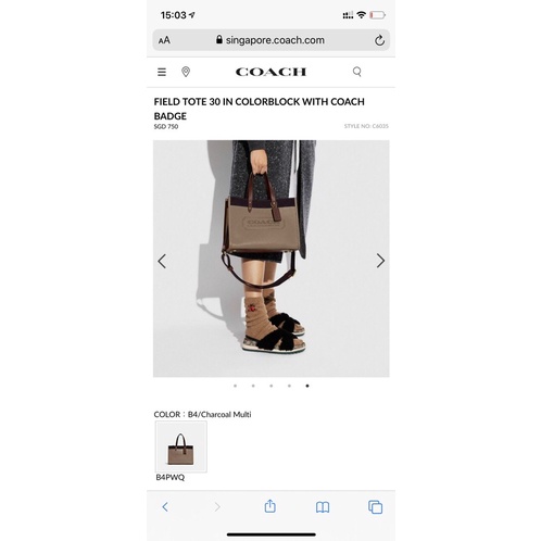 TÚI COACH FIELD TOTE C6035