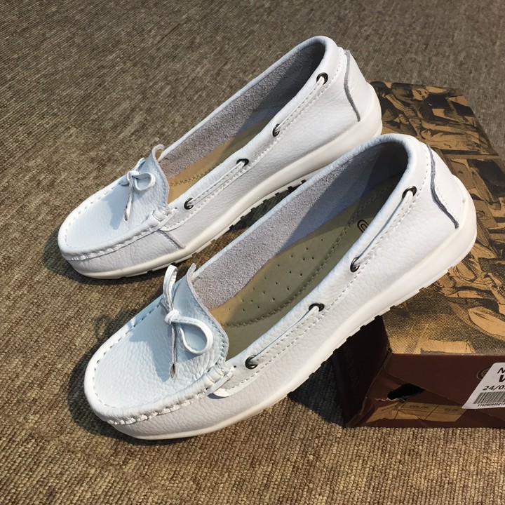 Giày đế bằng moca nữ da bò mềm Thái Lan siêu êm chân chuyên đi bộ chính hãng CSB Shoes LK92-645 Sr7 | BigBuy360 - bigbuy360.vn