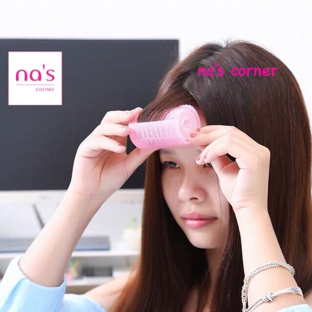 Bộ 2 lô cuốn tóc tự dính 2 lớp (lô gai cuốn cúp tóc phồng mái 2 lớp)