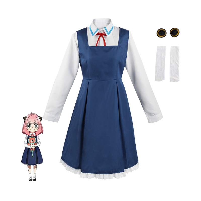 Bộ Đồng Phục Hóa Trang Nhân Vật Spyxfamily Anya Forger girl party gift