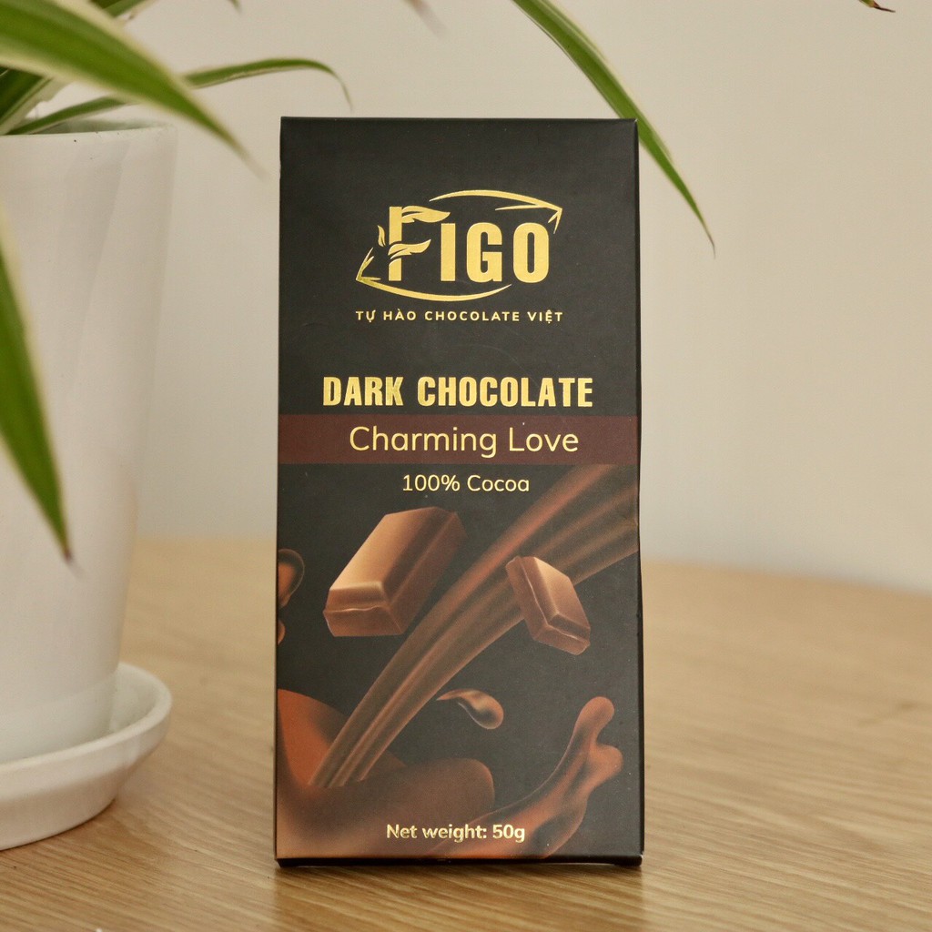 [Chính hãng] Dark Chocolate 70% Cacao FIGO 50gr, Socola đen nguyên chất 70% Cacao it đường, ăn giảm cân, giảm stress.