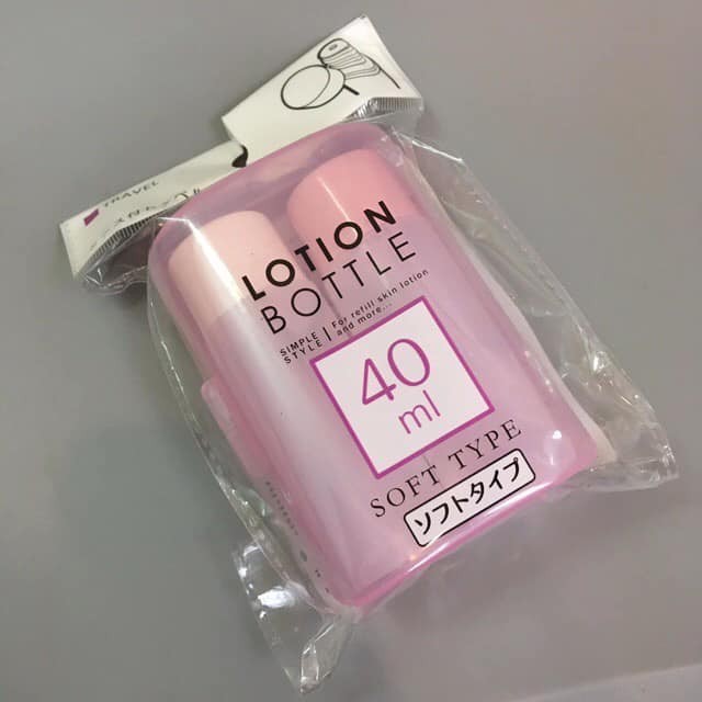 Lọ chiết mỹ phẩm du lịch 40ml - Hàng Nhật nội địa (2 chai)