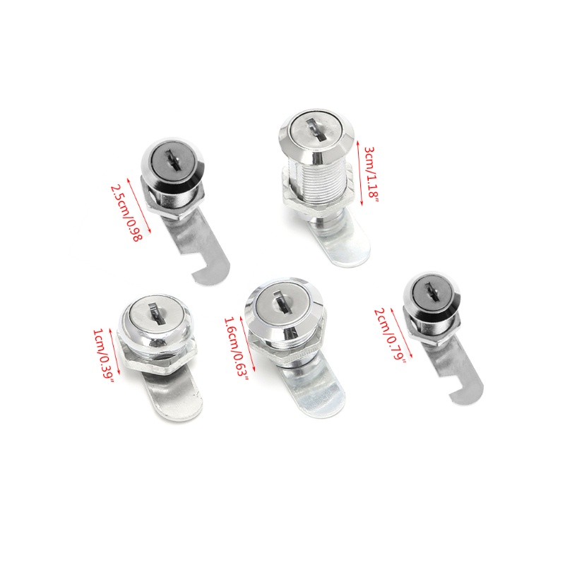 Bộ Ổ Khóa Cửa Tủ 10-30mm Kèm 2 Chìa Khóa