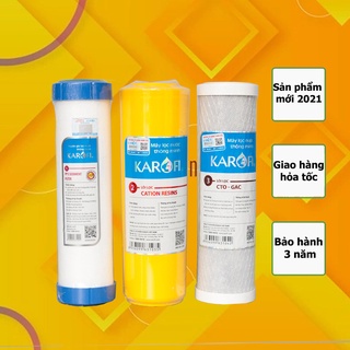 Bộ 3 lõi lọc karofi chính hãng giành cho nước giếng, nước phèn