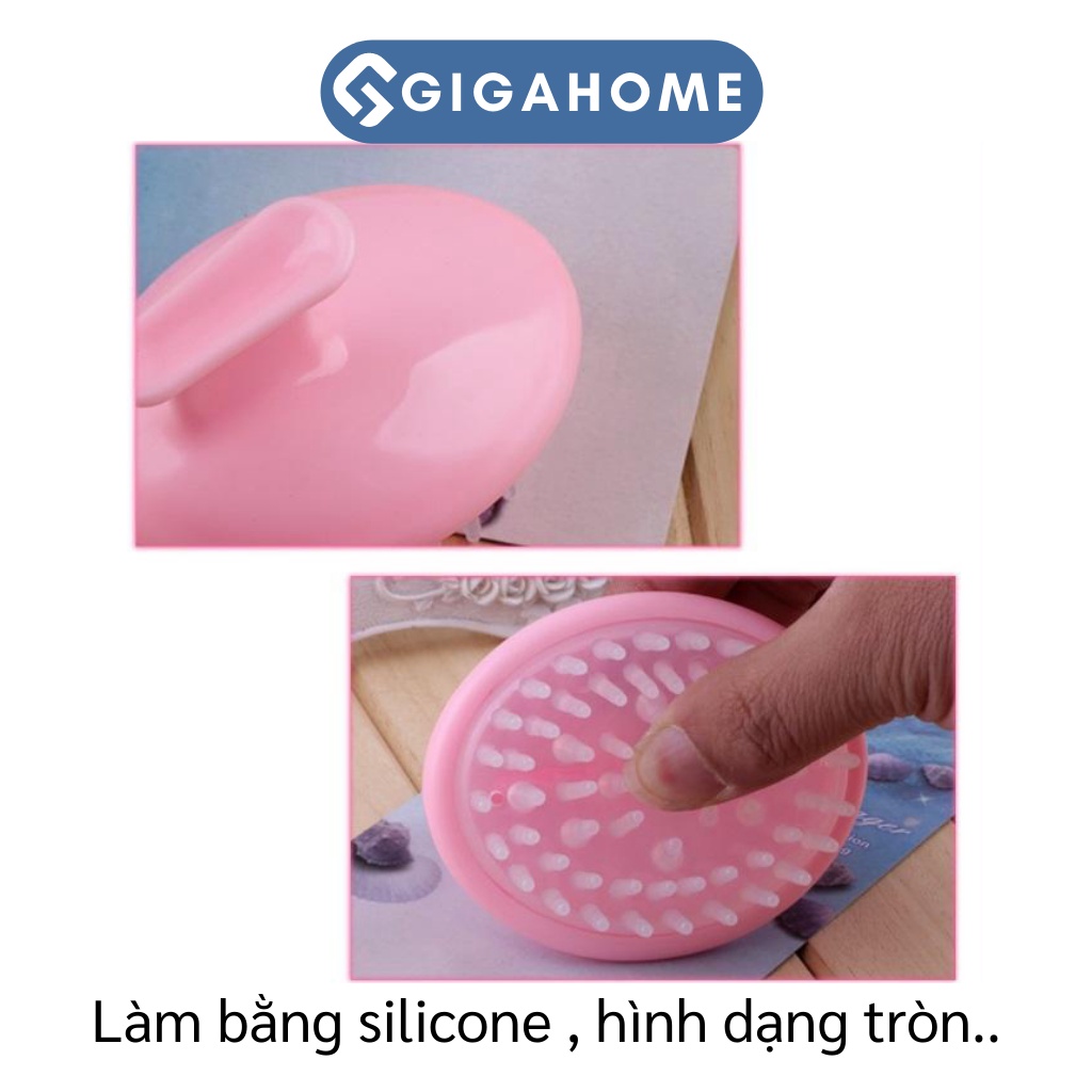 Lược Gội Đầu Silicone GIGAHOME Massage Da Đầu, Tẩy Da Chết, Lưu Thông Máu 5772