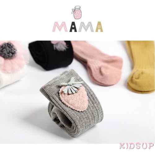 Tất chân cotton cao qua gối giữ ấm dễ thương cho bé gái
