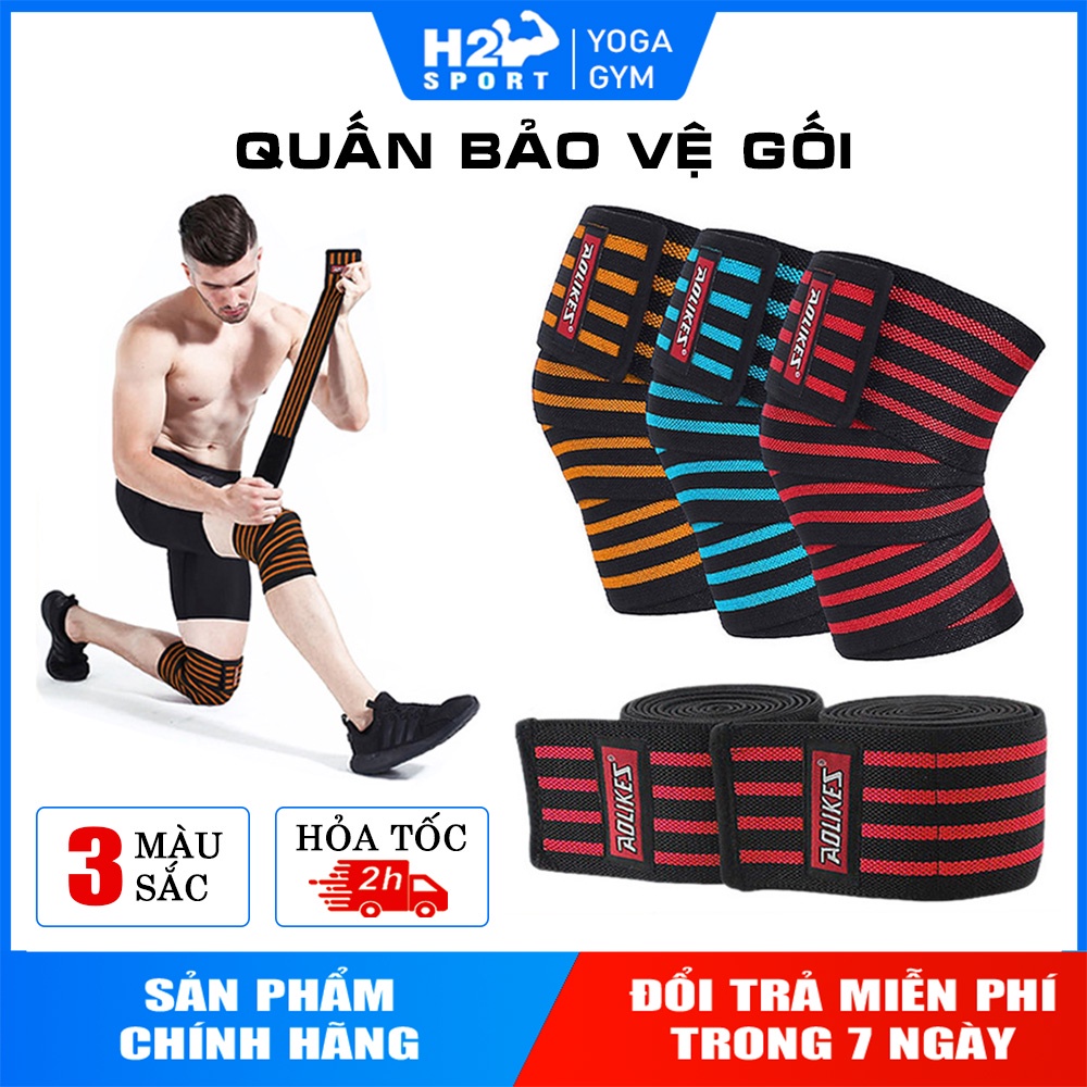 Băng quấn gối Tập Gym, Bảo vệ đầu gối, Băng gối tập Gym, Gánh tạ, Squat, Deadlift