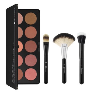 BẢNG PHẤN MÁ 10 Ô BH COSMETIC NUDE BLUSH + Bộ cọ