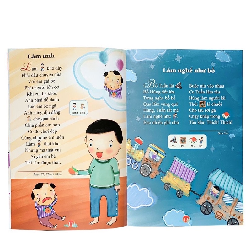 Sách - Thơ thiếu nhi dành cho bé tủ sách mầm non (Combo 6 cuốn)