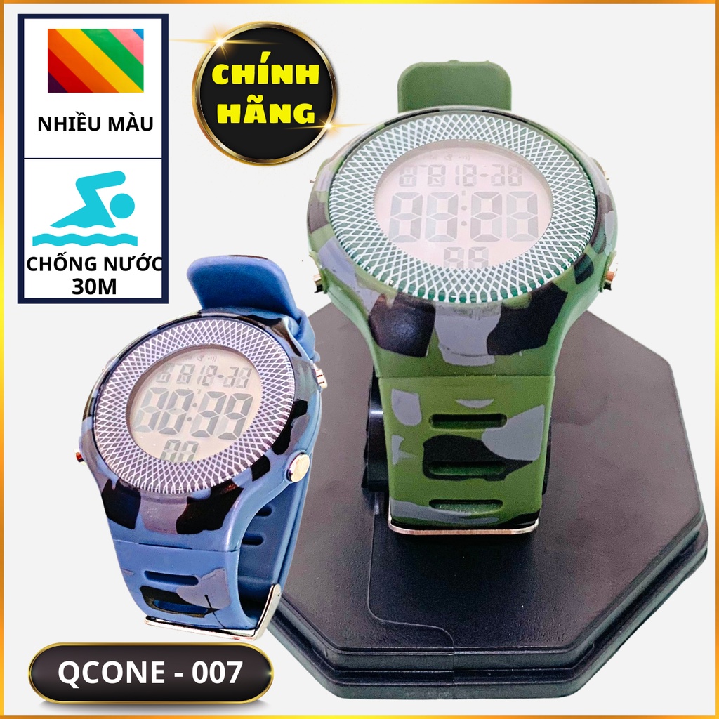 Đồng hồ điện tử nam nữ chống nước Qcone 007 chống nước 30m đầy đủ chức năng