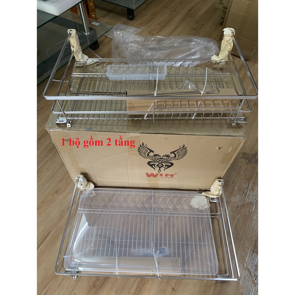 Giá Xoong, Kệ Chén, Gía Để Bát Đĩa Inox - Ray Giảm Chấn