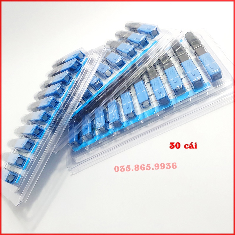 Combo 10-30-50 Fast connector - Đầu nối sợi quang chuẩn SC/UPC | Đầu nối quang nhanh Fast connect CHẤT LƯỢNG