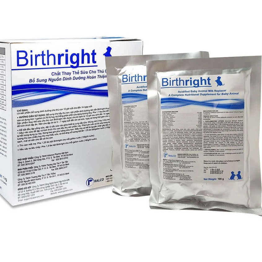 Sữa Birthright cho Mèo Chó từ 12 giờ – 14 ngày tuổi