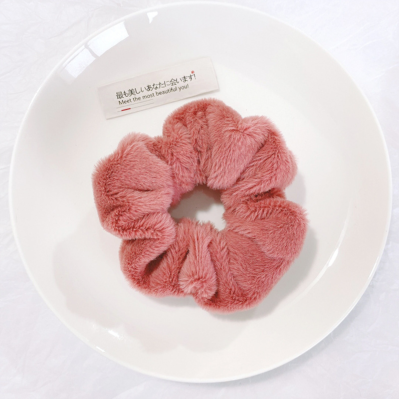 Dây Buộc Tóc Phối Lông Mềm Mại Đáng Yêu Cho Nữ