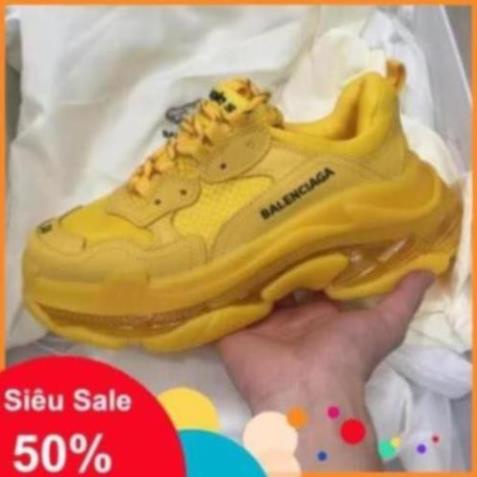 [GIÀY XỊN] [ĐẠ𝐈 𝐓𝐈Ê𝐂 𝐒𝐀𝐋𝐄] Giày Balenciaga triple s đế trong màu vàng 2020 Siêu Xịn New Cao Cấp *