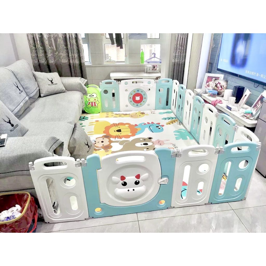 [VBABY30KQ]Quây Cũi Nhựa Gấp Gọn V-Baby 2022 (Tặng 100 Bóng + 1 Thảm Hai Mặt + Giỏ Đựng Bóng) và V-Baby YS4 Phi Hành Gia