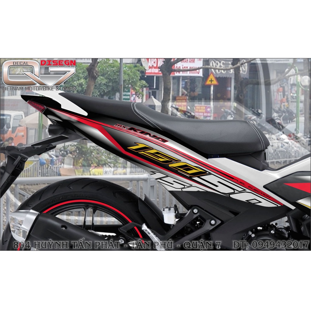 TEM RỜI EXCITER 150 TRẮNG ĐEN