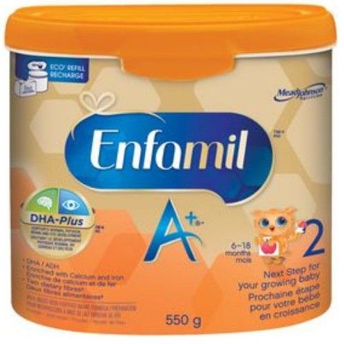 Sữa Enfamil A+ Canada số 2, bổ sung canxi và sắt