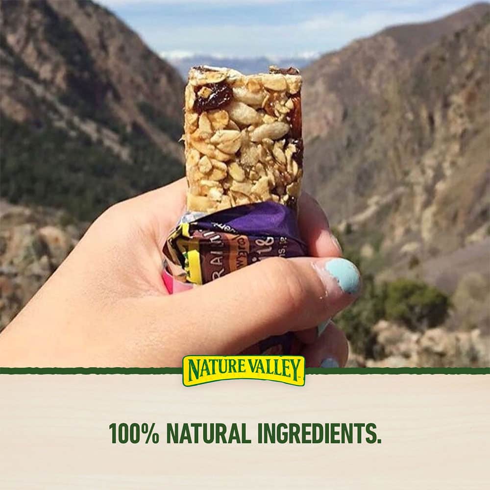 Thanh năng lượng granola yến mạch trail mix trái cây và hạt dinh dưỡng ăn kiêng Chewy Fruit & Nut Nature Valley 1,6kg
