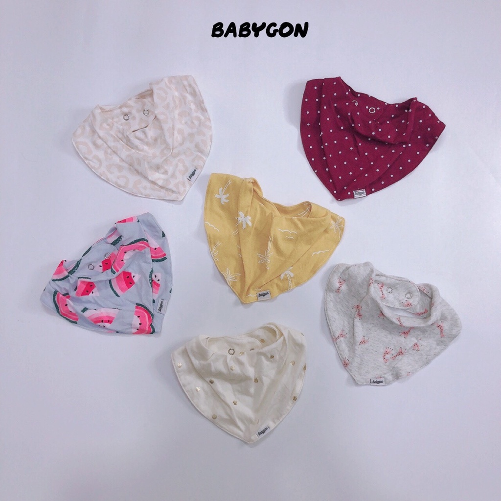 Yếm Cho Bé Trai Gái Ăn Dặm Có Cúc Bấm Từ Sơ Sinh Đến 24M+ Babygon Ycb001