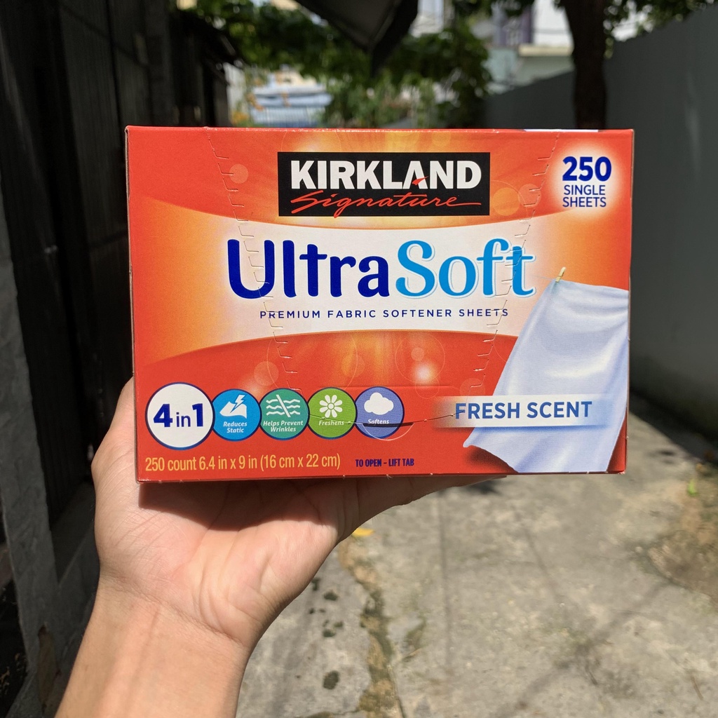 Giấy thơm quần áo Kirkland Ultra Soft Mỹ hộp 250 tờ, giấy thơm và mềm vải