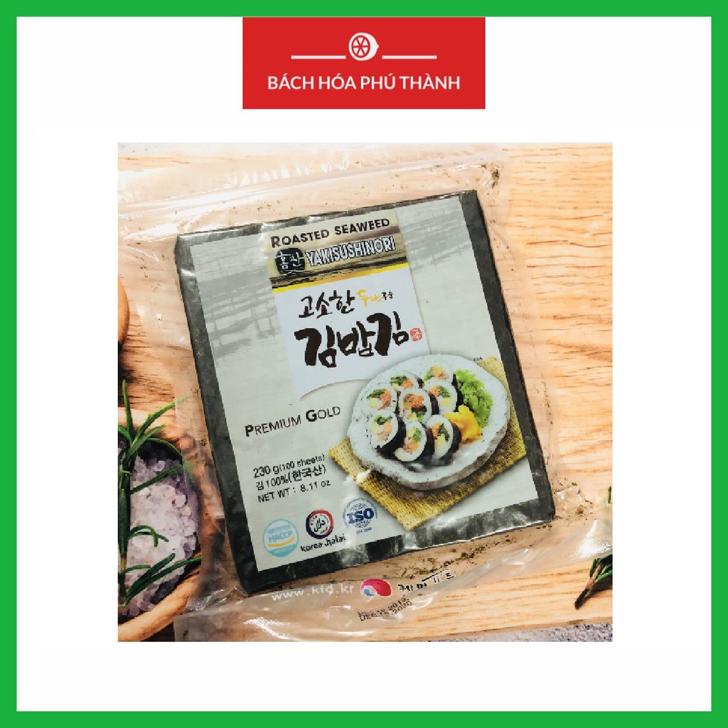 Rong biển 100 lá làm món cơm cuộn Kimbap Hàn Quốc