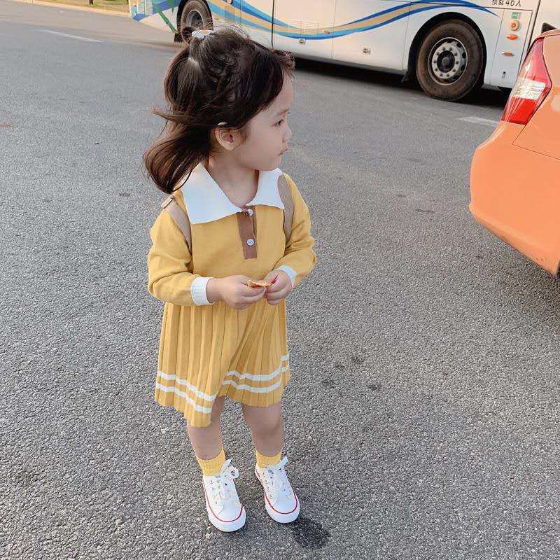 Đầm Sweater Dệt Kim Thời Trang Thu Đông Cho Bé Gái