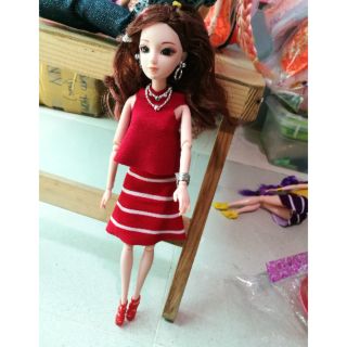 Búp bê khớp tóc bồng mắt ngọc gắn kexin (trang phục ngẫu nhiên