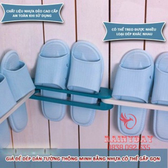 Giá kệ để giày dép dán treo tường thông minh trong nhà tắm mini bằng nhựa