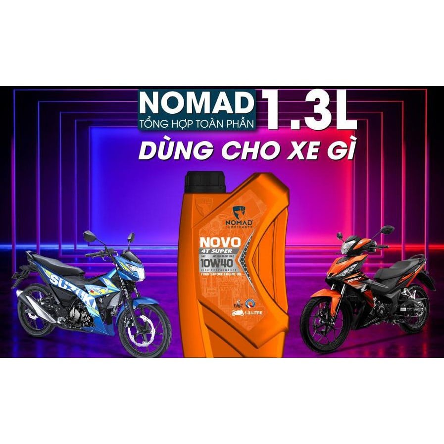 nhớt NOVO NOMAD 1 lít 3 10w40 danh cho raider satria