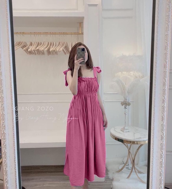 BÁN TẶNG VÁY DÂY NƠ CHẤT SIÊU MÁT MẶC XINH DK69 | BigBuy360 - bigbuy360.vn