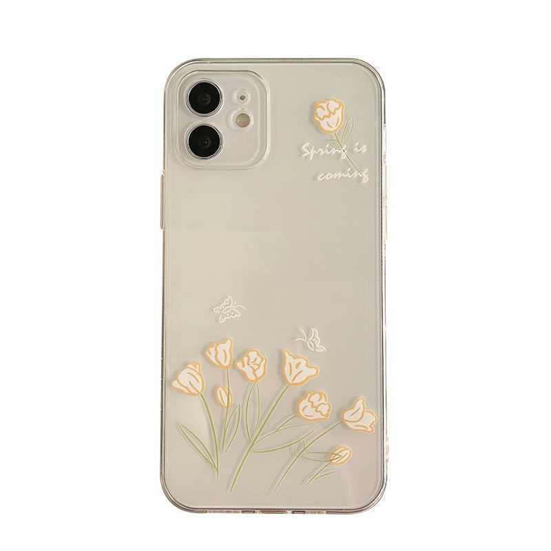 Ốp Điện Thoại TPU Trong Suốt Họa Tiết Hoa Và Bướm Cho iphone 13 pro max / iphone 11 promax / iphone 14