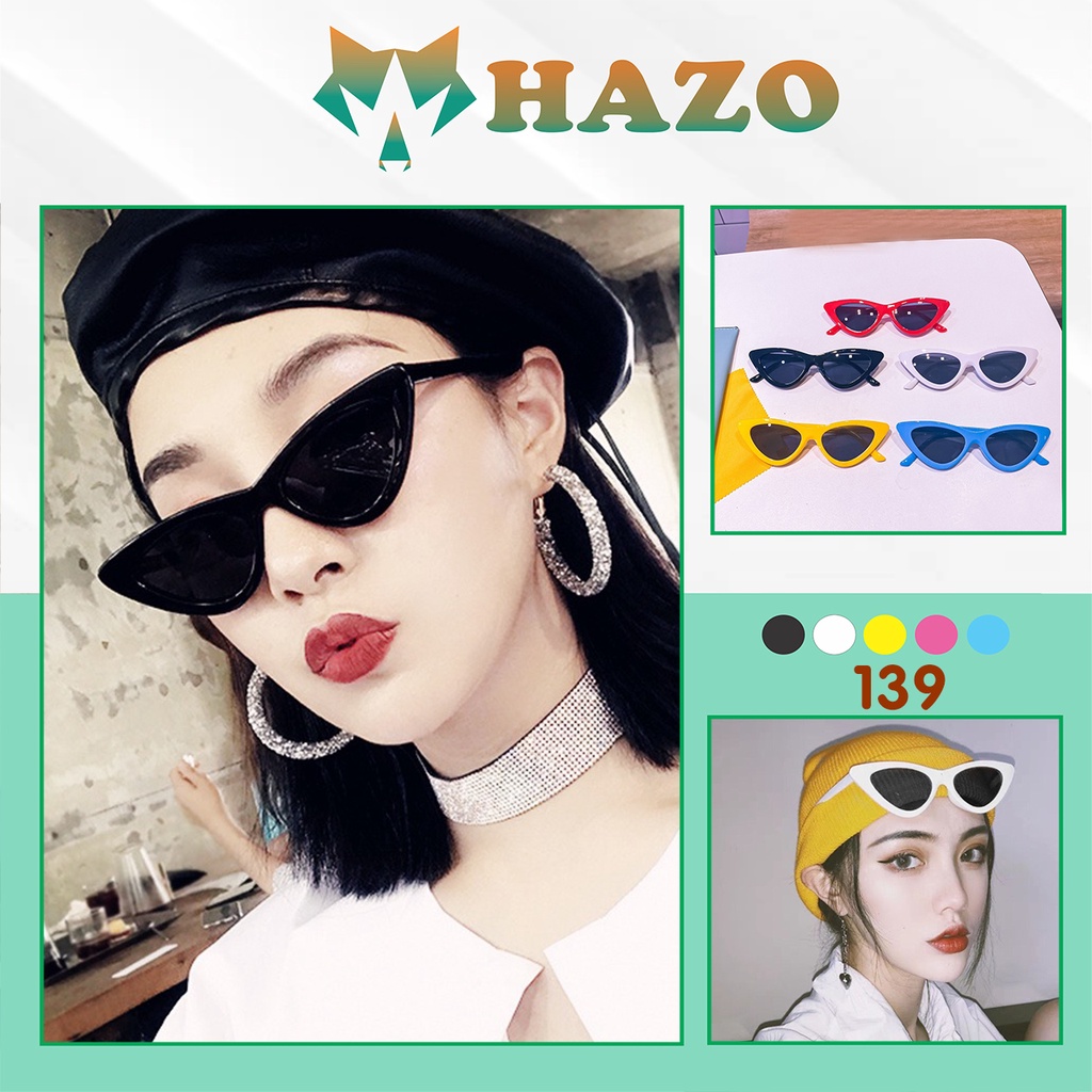 [Cực Đẹp] Mắt Kính Thời Trang Y2K Mắt Xếch Cô Ba Sài Gòn Điệu Đà Cá Tính - Hazo