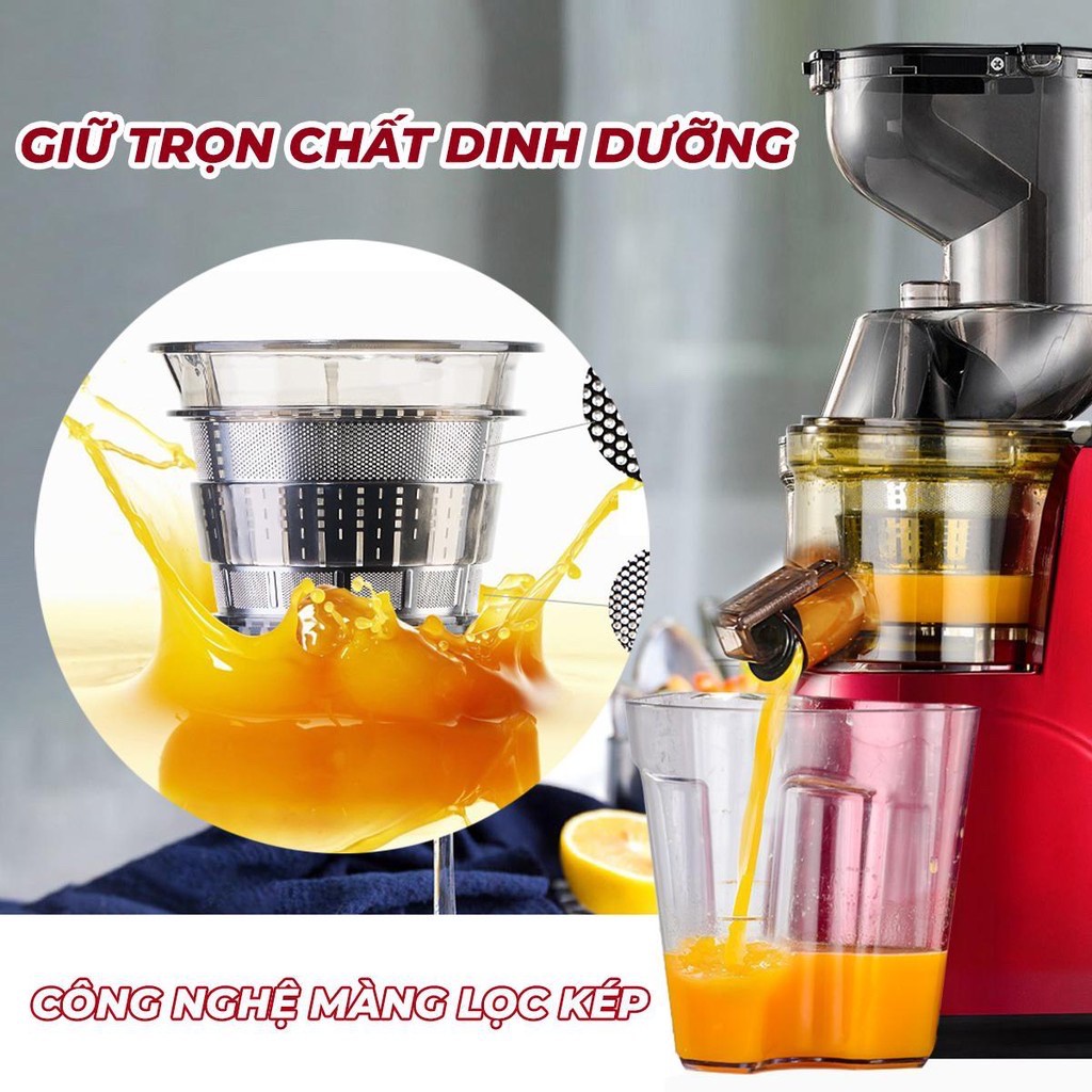 🌟BẢO HÀNH 12 THÁNG🌟 Máy ép chậm HONGXIN RH312, ép trái cây, ép hoa quả siêu kiệt bã