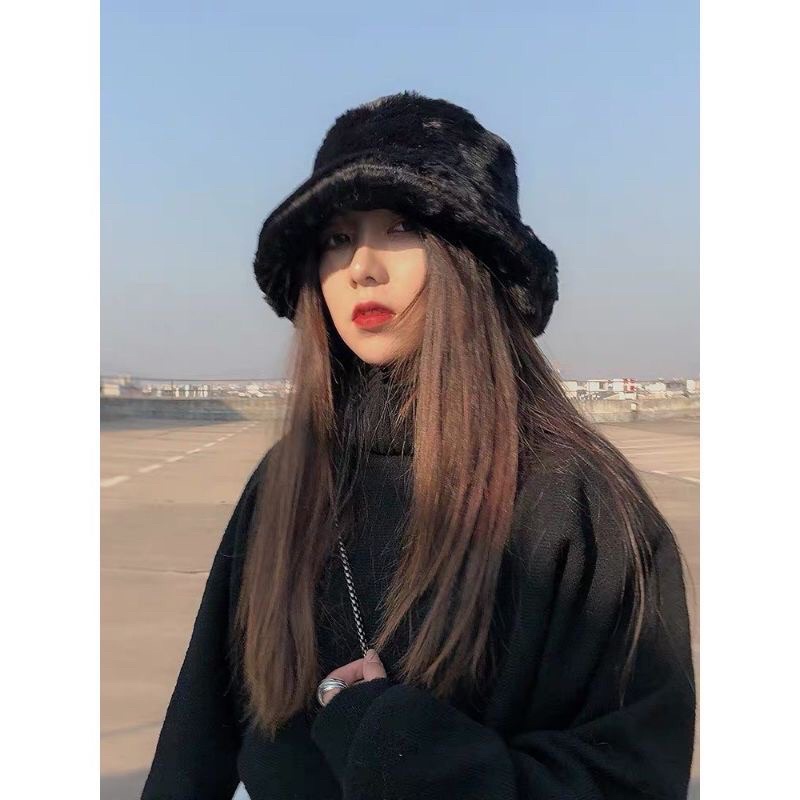 Mũ lông thỏ mềm mượt ấm áp