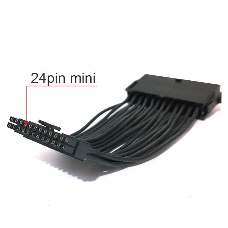 Dây cáp đổi nguồn 24PIN ATX PSU Female ra 24PIN mini Male cho máy PC đồng bộ HP HP-24M-24S.v.v. 10Cm