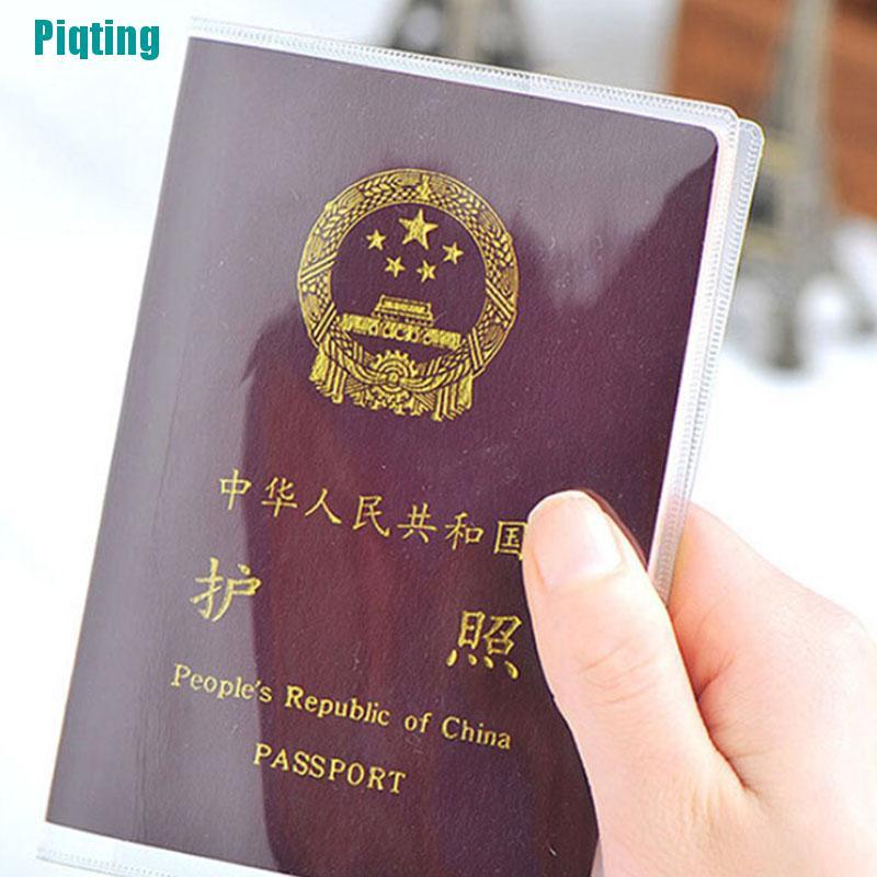 【Piqting】Clear Transparent Passport Cover Holder Case Organizer ID Card Travel Protector
