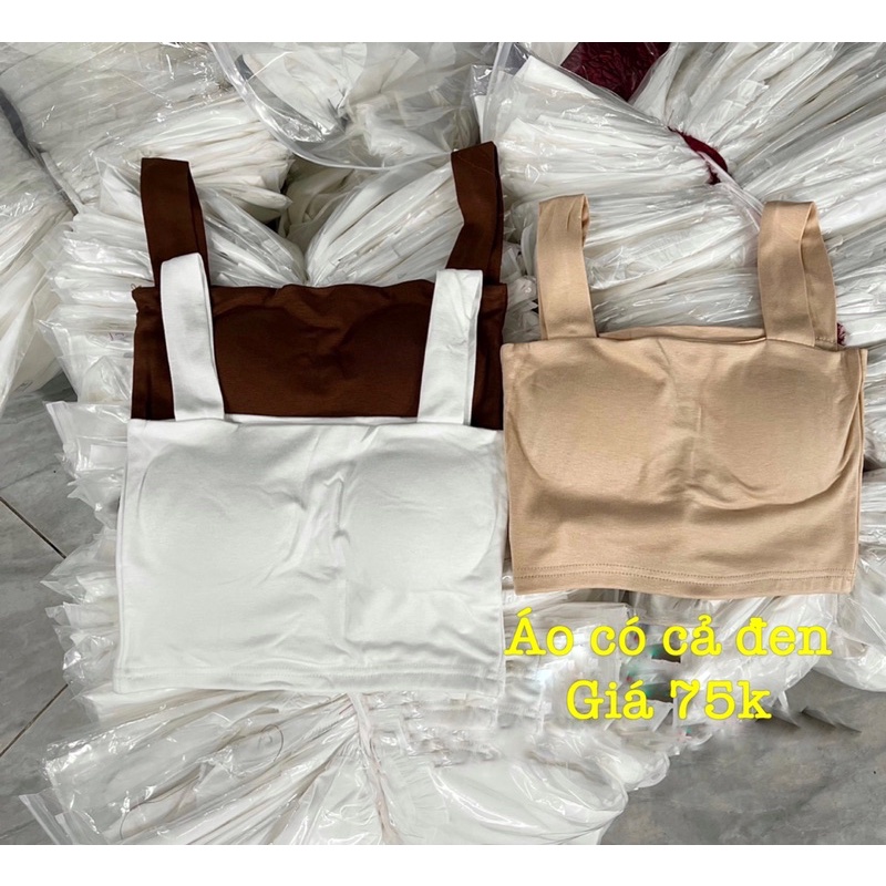 ÁO 2 DÂY TRƠN CROPTOP