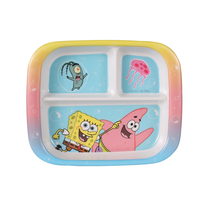 Khay Đựng Thức Ăn Bằng Sợi Tre Họa Tiết Hoạt Hình Dễ Thương Cho Bé