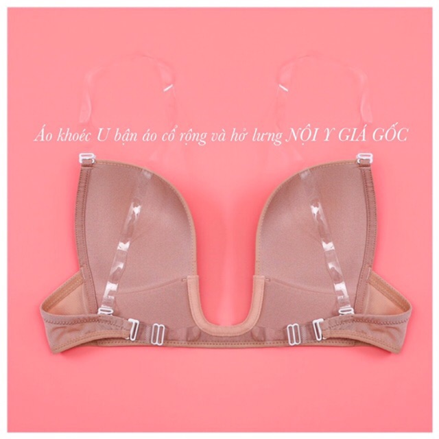 ÁO LÓT CHỬ U Sarah Lingerie DÙNG BẬN ĐẦM HỞ LƯNG VÀ NGỰCcó tặng kèm dây lưng trong hoặc dây lưng đính đá
