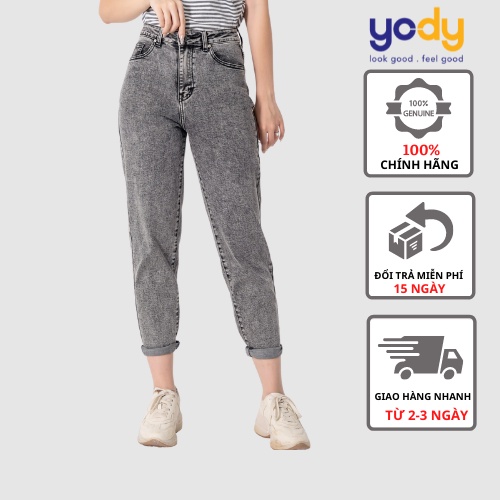 Quần Jeans Nữ Baggy YODY 9 Tấc Chất Co Giãn Cao Cấp Thoải Mái QJN3126