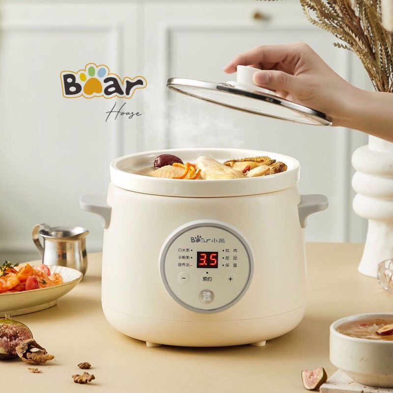 NỒI HẦM CHẬM ĐA NĂNG BEAR E15H1 DUNG TÍCH 1.5L MỚI