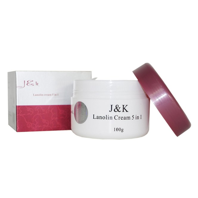 Kem dưỡng ẩm J&K Lanolin 5 in 1 Cream 100g - Xuất xứ Úc