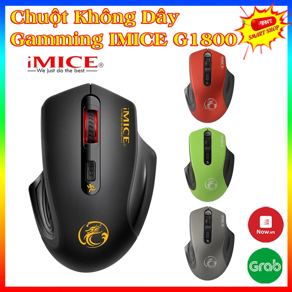 Chuột Không Dây Máy Tính IMICE G1800 Wireless 2.4Ghz 2000DPI Cao Cấp- Thận tiện, linh hoạt, độ chính xác cao