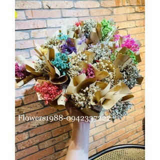 Bó hoa khô mini mix màu trang trí bánh kem,hộp quà,trang trí.