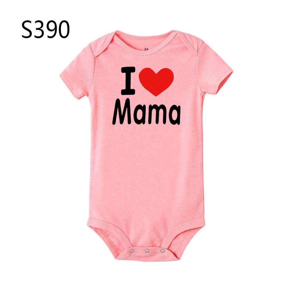 Tôi Yêu Mẹ Và Tôi Yêu Papa Baby Body Twins Mềm Mại Cho Trẻ Sơ Sinh Mặc Quần Áo Trắng Mặc Mùa Hè